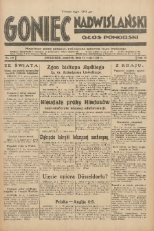 Goniec Nadwiślański: Głos Pomorski: Niezależne pismo poranne, poświęcone sprawom stanu średniego 1930.05.15 R.6 Nr112