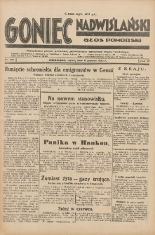 Goniec Nadwiślański: Głos Pomorski: Niezależne pismo poranne, poświęcone sprawom stanu średniego 1930.06.06 R.6 Nr130