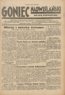 Goniec Nadwiślański: Głos Pomorski: Niezależne pismo poranne, poświęcone sprawom stanu średniego 1930.07.05 R.6 Nr153