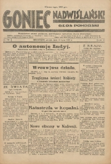 Goniec Nadwiślański: Głos Pomorski: Niezależne pismo poranne, poświęcone sprawom stanu średniego 1930.07.11 R.6 Nr158