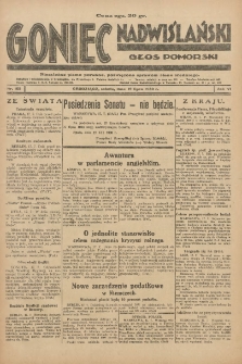 Goniec Nadwiślański: Głos Pomorski: Niezależne pismo poranne, poświęcone sprawom stanu średniego 1930.07.19 R.6 Nr165