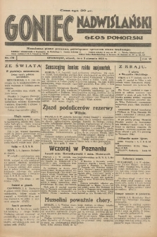 Goniec Nadwiślański: Głos Pomorski: Niezależne pismo poranne, poświęcone sprawom stanu średniego 1930.08.05 R.6 Nr179