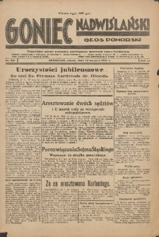 Goniec Nadwiślański: Głos Pomorski: Niezależne pismo poranne, poświęcone sprawom stanu średniego 1930.09.30 R.6 Nr226