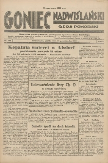 Goniec Nadwiślański: Głos Pomorski: Niezależne pismo poranne, poświęcone sprawom stanu średniego 1930.10.25 R.6 Nr248