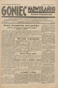 Goniec Nadwiślański: Głos Pomorski: Niezależne pismo poranne, poświęcone sprawom stanu średniego 1931.01.14 R.7 Nr10