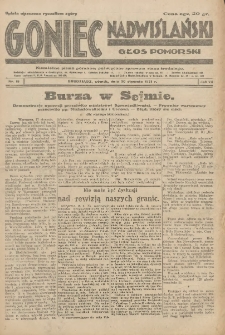 Goniec Nadwiślański: Głos Pomorski: Niezależne pismo poranne, poświęcone sprawom stanu średniego 1931.01.20 R.7 Nr15