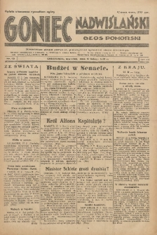 Goniec Nadwiślański: Głos Pomorski: Niezależne pismo poranne, poświęcone sprawom stanu średniego 1931.02.19 R.7 Nr40