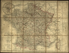 Nouvelle carte routiere de la France [...] avec les distances en chiffres. Dressee par Fremin