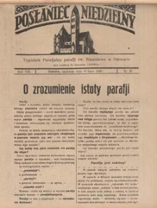 Posłaniec Niedzielny: tygodnik parafjalny parafji św. Stanisława w Ostrowie 1934.07.15 R.8 Nr28
