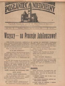 Posłaniec Niedzielny: tygodnik parafjalny parafji św. Stanisława w Ostrowie 1934.08.26 R.8 Nr34