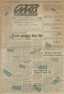 Głos Wielkopolski. 1961.12.30-1962.01.01 R.17 nr307 Wyd.A