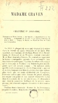 Madame Craven, née La Ferronnayssa vie et ses oeuvres d'après sa correspondance et son journal