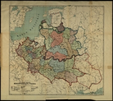 Mapa historyczna Rzeczypospolitej Polskiej w r. 1771 z uwzględnieniem granic i miejsc historycznych od początku XVII w.