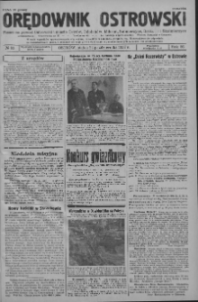 Orędownik Ostrowski: pismo na powiat ostrowski i miasto Ostrów, Odolanów, Mikstat, Sulmierzyce, Raszków i Skalmierzyce 1937.10.22 R.86 Nr93