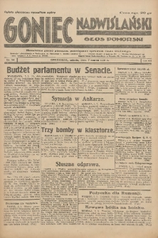 Goniec Nadwiślański: Głos Pomorski: Niezależne pismo poranne, poświęcone sprawom stanu średniego 1931.03.07 R.7 Nr54