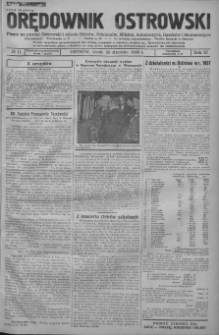Orędownik Ostrowski: pismo na powiat ostrowski i miasto Ostrów, Odolanów, Mikstat, Sulmierzyce, Raszków i Skalmierzyce 1938.01.26 R.87 Nr11