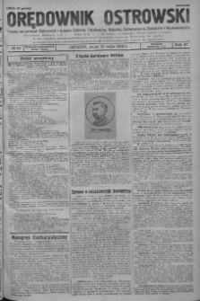 Orędownik Ostrowski: pismo na powiat ostrowski i miasto Ostrów, Odolanów, Mikstat, Sulmierzyce, Raszków i Skalmierzyce 1938.05.25 R.87 Nr62
