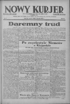 Nowy Kurjer: Dziennik poświęcony sprawom politycznym i społecznym 1939.01.05 R.50 Nr4