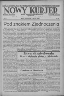 Nowy Kurjer: dziennik poświęcony sprawom politycznym i społecznym 1939.01.15 R.50 Nr12
