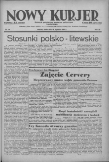 Nowy Kurjer: dziennik poświęcony sprawom politycznym i społecznym 1939.01.18 R.50 Nr14