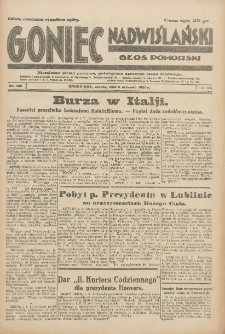 Goniec Nadwiślański: Głos Pomorski: Niezależne pismo poranne, poświęcone sprawom stanu średniego 1931.06.06 R.7 Nr128