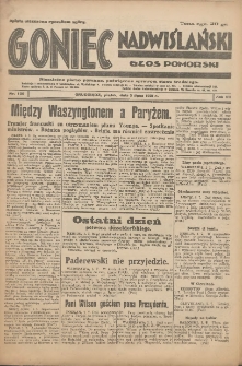 Goniec Nadwiślański: Głos Pomorski: Niezależne pismo poranne, poświęcone sprawom stanu średniego 1931.07.03 R.7 Nr150