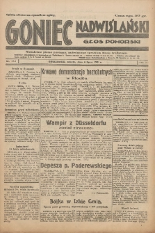 Goniec Nadwiślański: Głos Pomorski: Niezależne pismo poranne, poświęcone sprawom stanu średniego 1931.07.04 R.7 Nr151