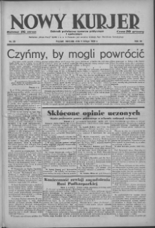 Nowy Kurjer: dziennik poświęcony sprawom politycznym i społecznym 1939.02.05 R.50 Nr29
