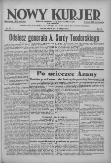 Nowy Kurjer: dziennik poświęcony sprawom politycznym i społecznym 1939.02.07 R.50 Nr30