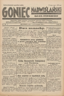 Goniec Nadwiślański: Głos Pomorski: Niezależne pismo poranne, poświęcone sprawom stanu średniego 1931.08.19 R.7 Nr189
