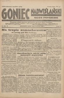 Goniec Nadwiślański: Głos Pomorski: Niezależne pismo poranne, poświęcone sprawom stanu średniego 1931.09.19 R.7 Nr216