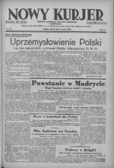 Nowy Kurjer: dziennik poświęcony sprawom politycznym i społecznym 1939.03.07 R.50 Nr54