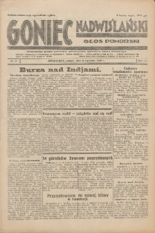Goniec Nadwiślański: Głos Pomorski: Niezależne pismo poranne, poświęcone sprawom stanu średniego 1932.01.08 R.8 Nr5