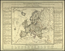 Neue Karte von Europa, welche die merkwürdigsten Produkte und vornehmsten Handelsplaetze nebst dem Flaechen Inhalt aller europaeischen Laender in deutschen Quadrat Meilen enthaelt. Verfasst von A. F. W. Crome. Neu hrsg. v on F. A. Schraembl. I. Adam sculp