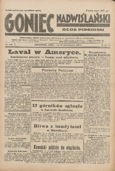 Goniec Nadwiślański: Głos Pomorski: Niezależne pismo poranne, poświęcone sprawom stanu średniego 1931.10.24 R.7 Nr246