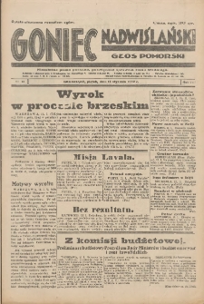 Goniec Nadwiślański: Głos Pomorski: Niezależne pismo poranne, poświęcone sprawom stanu średniego 1932.01.15 R.8 Nr11