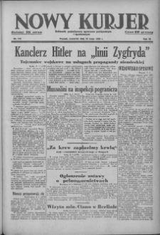 Nowy Kurjer: dziennik poświęcony sprawom politycznym i społecznym 1939.05.18 R.50 Nr114