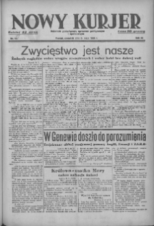 Nowy Kurjer: dziennik poświęcony sprawom politycznym i społecznym 1939.05.25 R.50 Nr119