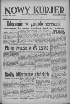 Nowy Kurjer: dziennik poświęcony sprawom politycznym i społecznym 1939.06.07 R.50 Nr129