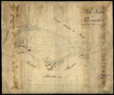 Plan parku w Kórniku. Rozmierzył Ziehlke, uzupełnił i przekopiował 1862 roku Biderman, Jeometra rządowy