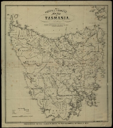 Cornwall Chronicle New Map of Tasmania. Lithographed by HGDe Gruchy and Co. at their Colonial Map Depôt [...] Melbourne