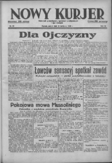 Nowy Kurjer: dziennik poświęcony sprawom politycznym i społecznym 1939.04.22 R.50 Nr93