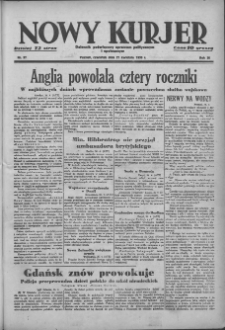 Nowy Kurjer: dziennik poświęcony sprawom politycznym i społecznym 1939.04.27 R.50 Nr97