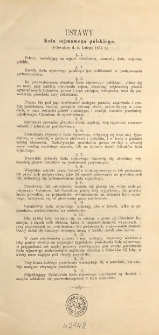 Ustawy Koła Sejmowego Polskiego (uchwalone d. 8. lutego 1857 r.)