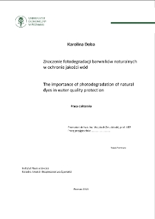 Znaczenie fotodegradacji barwników naturalnych w ochronie jakości wód
