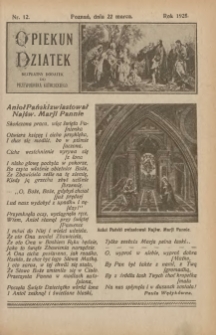 Opiekun Dziatek : bezpłatny dodatek do Przewodnika Katolickiego 1925.03.22 Nr12