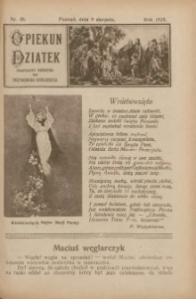 Opiekun Dziatek : bezpłatny dodatek do Przewodnika Katolickiego 1925.08.09 Nr28