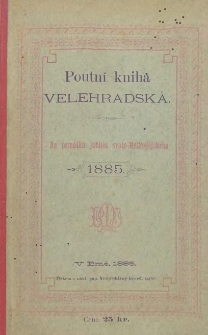 Poutní kniha Velehradská pro jubilejní rok 1885