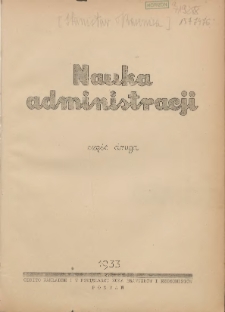 Nauka administracji: część druga