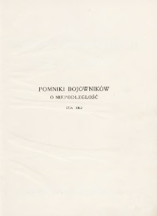 Pomniki bojowników o niepodległość: 1794-1863